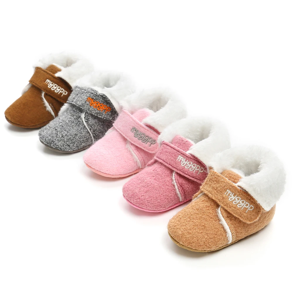 Зимние теплые ботинки для маленьких девочек и мальчиков; коллекция года; обувь для новорожденных; обувь для малышей; обувь на мягкой подошве; ботиночки