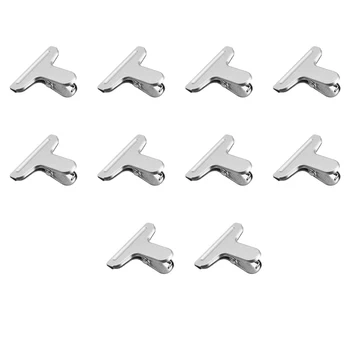 

5cm Wide Chip Bag Clips Stainless Steel Heavy Duty Chip Round Smooth Edge Snack Bag Clips Folder Sealing Clip,10 Packs