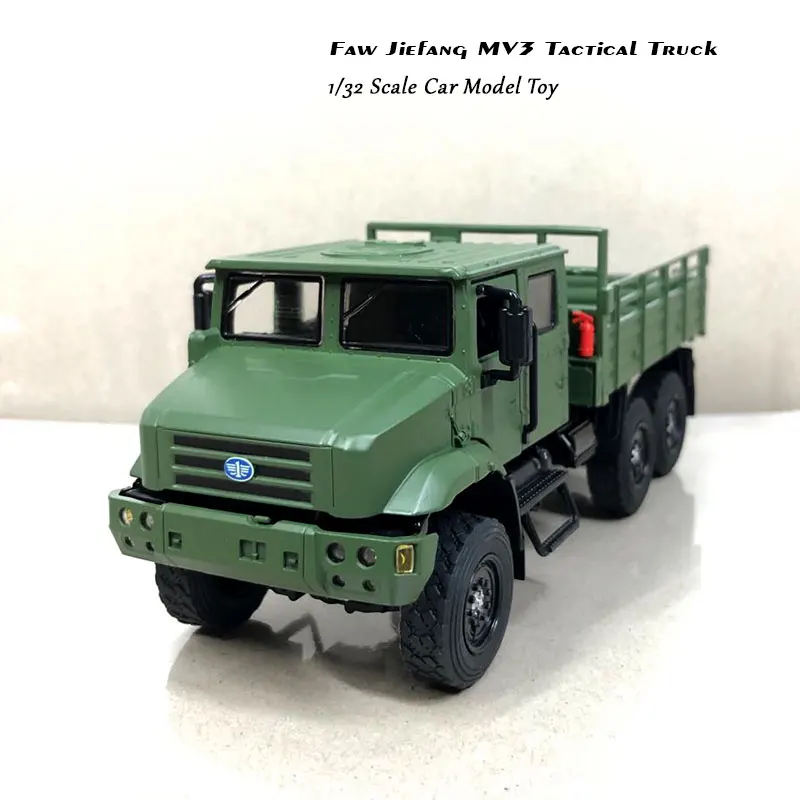 JACKIEKIM 1/36 масштаб военная модель игрушки Faw Jiefang Mv3 Тактический грузовик звук и свет автомобиль из литого металла модель игрушки для подарка/детей