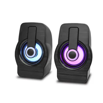 

Wired Speaker RGB Light Hifi Stereo USB Mini Multimedia Speaker for PC/Laptops/Smart Phone