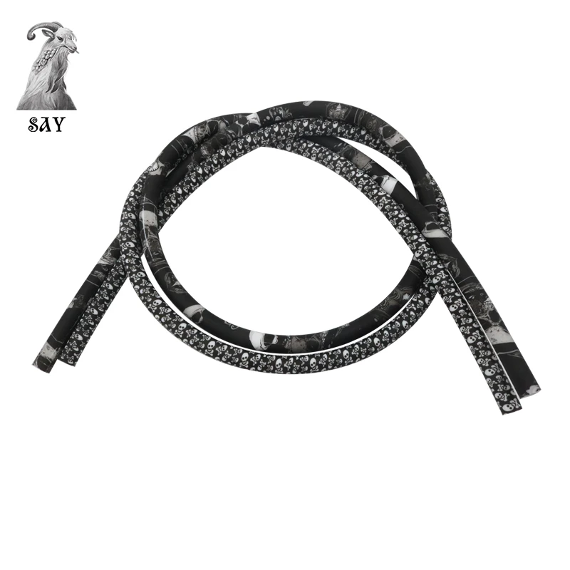 

SY 1.5m Rough Matte Finish Hookah Silica Gel Hose Skull Style Pattern Shisha Silicone Hose Chicha Narguile Accessories