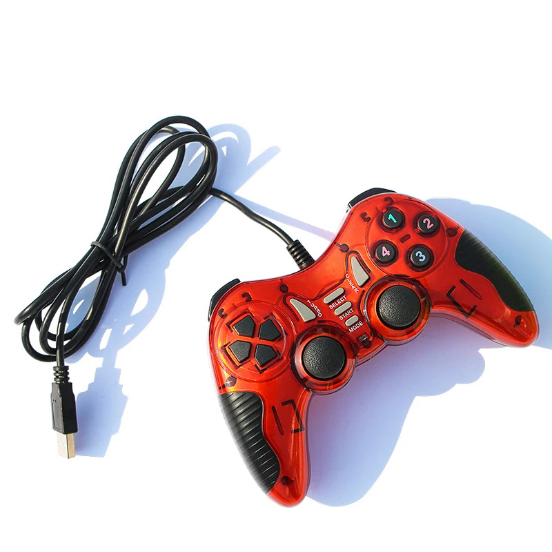 USB проводной Джойстик PC Вибрационный джойстик игровой контроллер для ПК компьютера ноутбука USB кабель игровой контроллер управления
