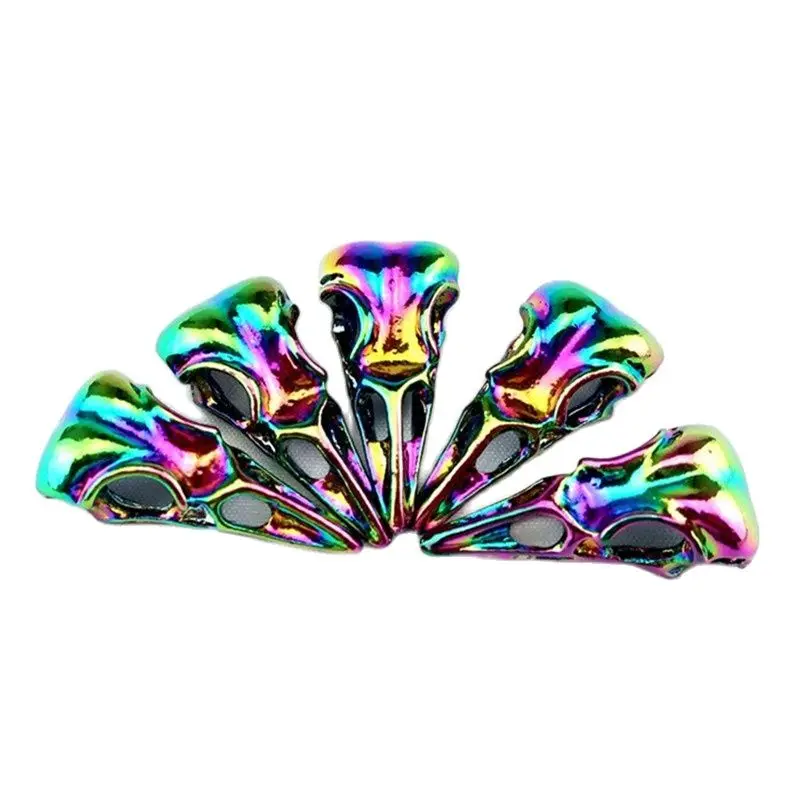 

10PCS Alloy Skull Skeleton Charms Pendant Accessories Rainbow Color For Jewelry Making Earring Necklace diy Metal Bulk Wholesale