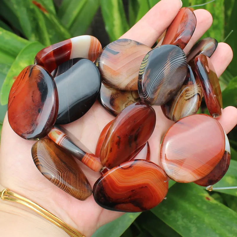 8pcs ,28-30x37-40mm Multi-Color Agates Oval Beads , For DIY Jewelry making ! Mixed wholesale for all items!