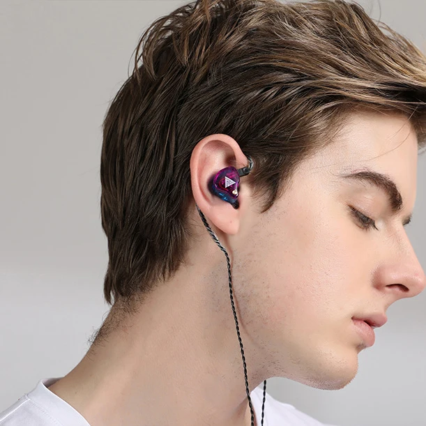 QKZ Vk4 In Ear 3 5mm Wired Dynamic Headphones 2 Unit Monitoring Noise Reduction HIFI Headphones for Phones Computers