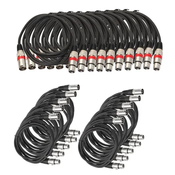 

6Ft Patch Cable Cords-Xlr Male To Xlr Female -Balanced Snake Cord-10 Pack