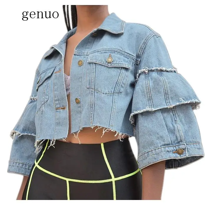 jeans jacket half sleeve