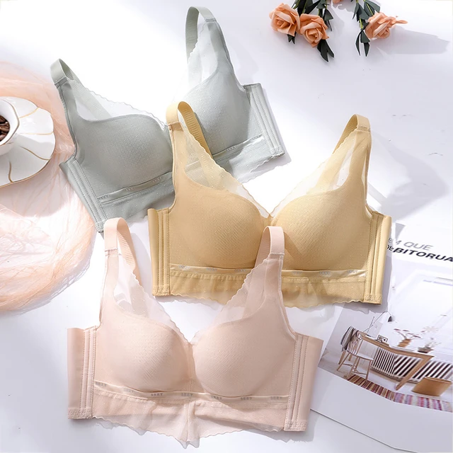 Roseheart New Sexy For Women Yellow Wireless Lace Padded Push Up Bra  Bralette Cup B C Underwear Female Bras Plus Size - AliExpress