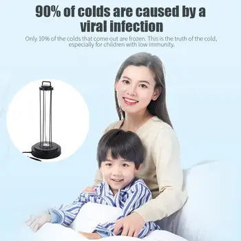 

UV Disinfection Lamp with Remote Ozone Bulb Portable 38W Energy Conservation UVC UVC Sterilizer Light Germicidal Lamp Mask