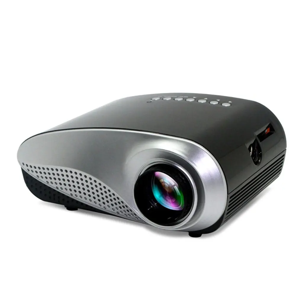 

Black Portable Mini Projector Home Theater LED LCD Beamer USB/VGA/HDMI Child Cartoon Video Cinema Movie Projector