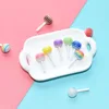 20pcs MIni Simulation Rainbow Lollipop 1:12 Dollhouse Miniature Pretend Food for Dolls Kitchen Toys Accessories 15*7mm 5