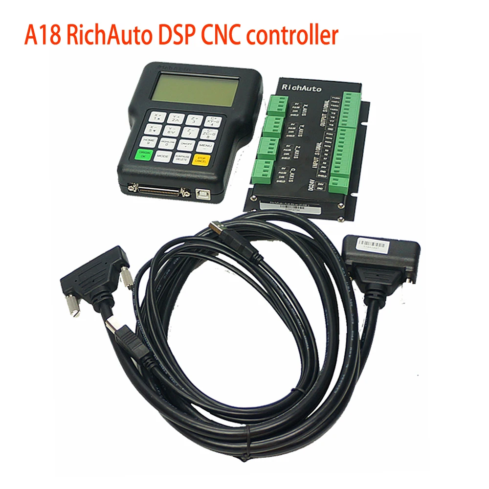 

DIY 4axis RichAuto DSP A18 4 Axis CNC Controller A18s A18e USB Linkage Motion Control System Manual For CNC Router Machine