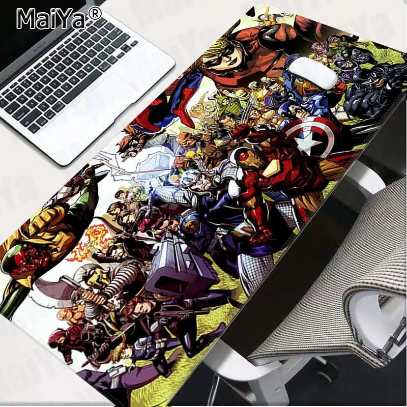 Lock Edge 40X90cm Maiya комиксов Marvel, коврик для клавиатуры, резиновый игровой коврик для мыши, Настольный коврик, скорость/управление, версия, большой игровой коврик для мыши - Цвет: Lock Edge 40X90cm
