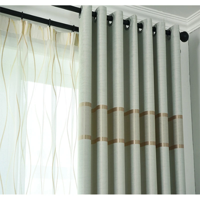 

Modern Blackout Curtains For Window Treatment Blinds Finished Drapes Solid Color For Living Room Bedroom
