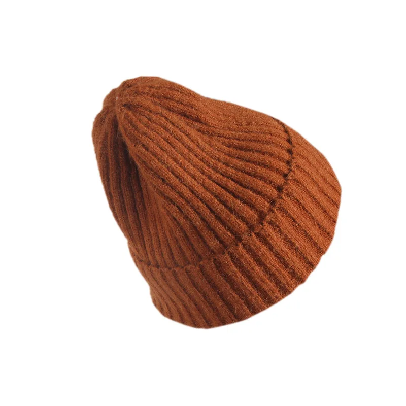 

Women Winter Solid Color Wool Knitting Hats Ins Popular Female Soft Casual Beanie Hedging Caps Warm Fashion Ladies Hat HT3001