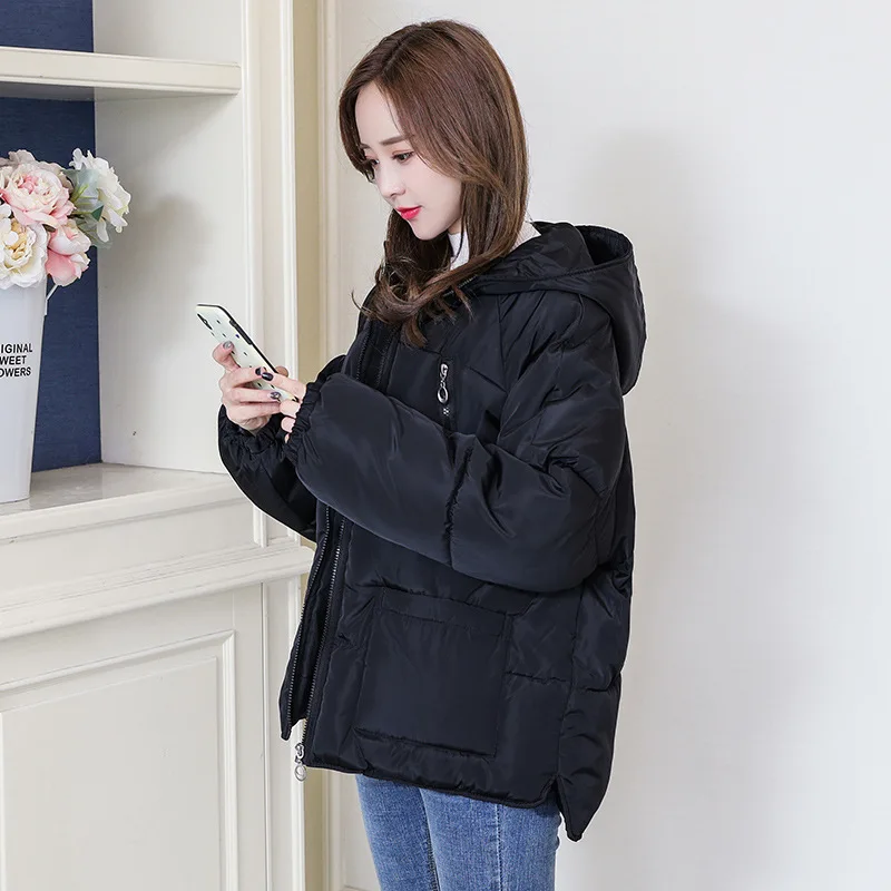 

2019 Winter New Style Korean-style Loose-Fit Padded down Feather Cotton-padded Clothes Women's INS Short down Coat