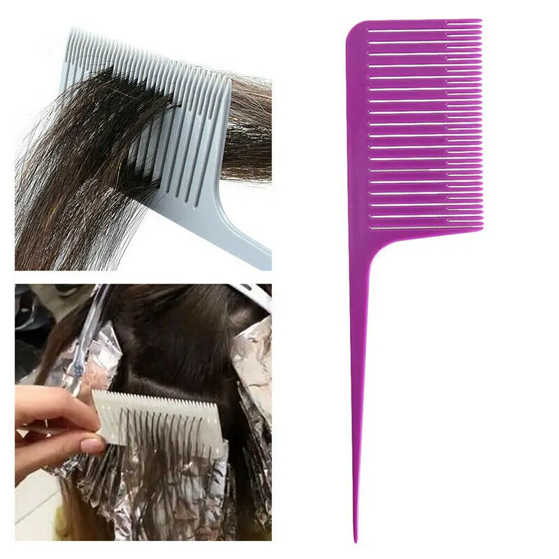 

1PC Professional Dyeing Hair Comb Plastic One-way Weave Highlighting FoilingHair Brush Hairdressing Salon Tool Free Shipping