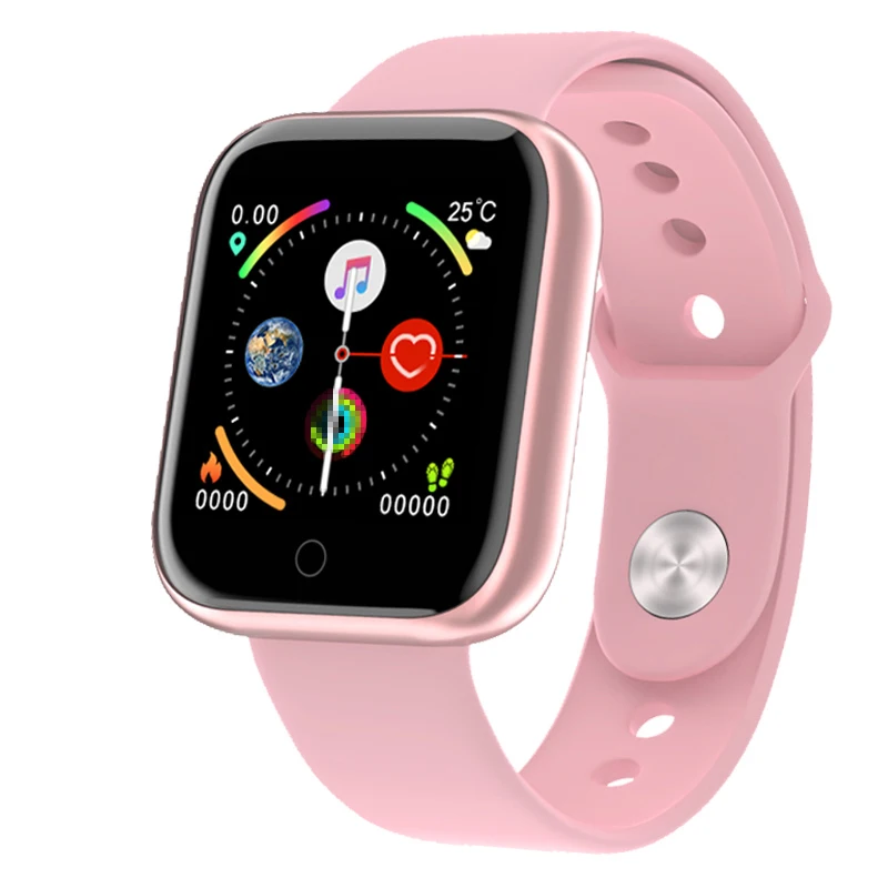 Rose gold Bluetooth, Смарт часы, мужские, кровяное давление, умные часы, женские, водонепроницаемые, трекер пульса, часы, Смарт часы для Android IOS - Цвет: Rose gold