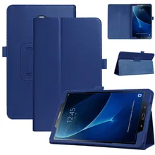Caso tablet para samsung galaxy tab um 10.5 t590 t595 SM-T590 2018 capa de couro dobrável suporte flip smart cover taba 10.5 polegada + filme(China)