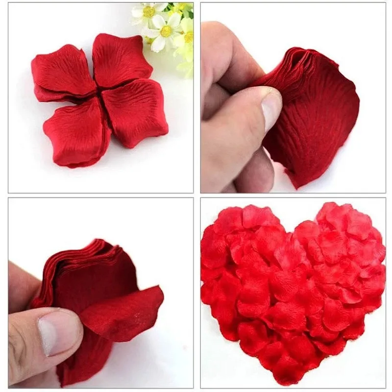 Colorful Romantic Silk Rose Artificial Petals Wedding Party Favors Roses Supplies Decoration 500/1000/3000pcs artificial rose petals