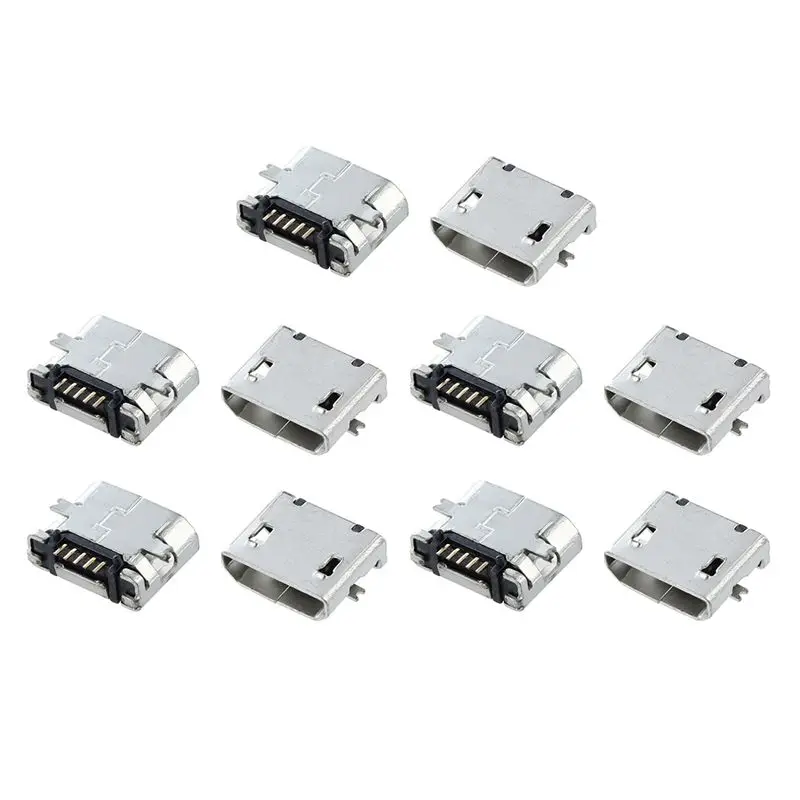 

10 Pcs Spare Parts Type B Micro USB Female Jack Connector Port Socket