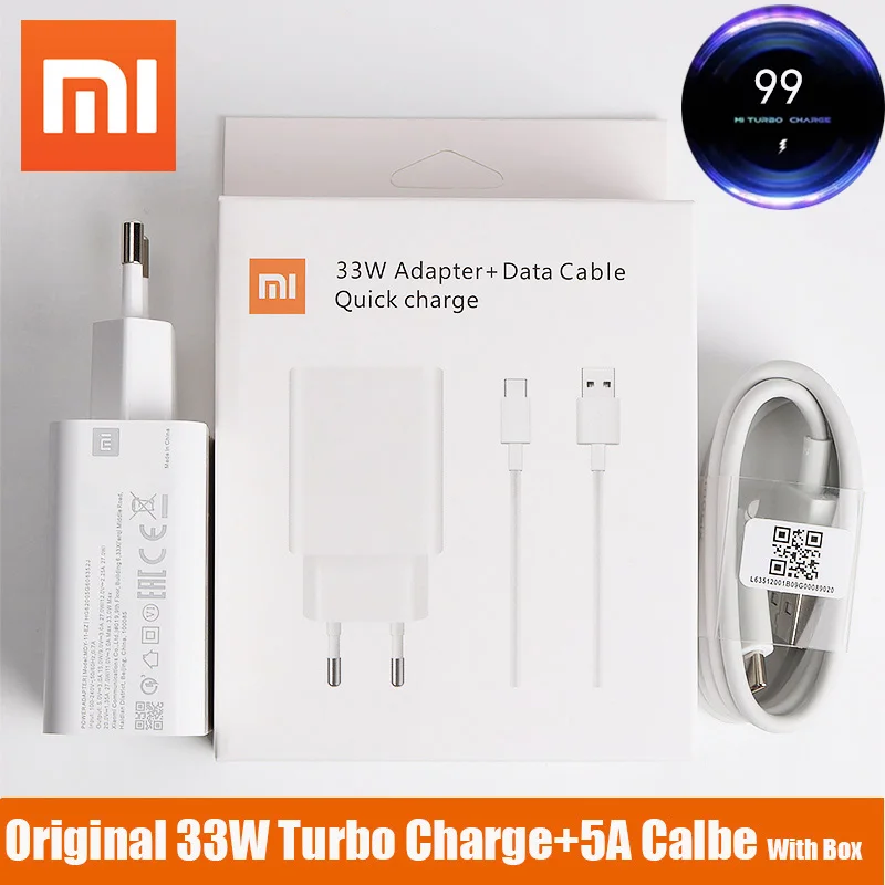 Оригинальное быстрое зарядное устройство Xiaomi 33 Вт турбо зарядка EU QC 4 0 адаптер Redmi