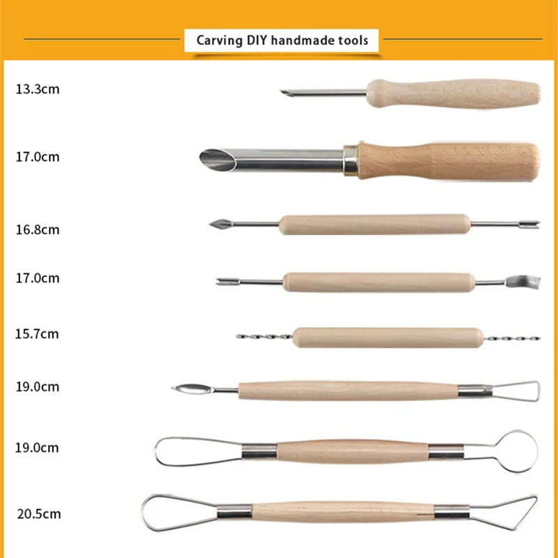 

Pumpkin Carving Tool Kit Fruit Ceramic Pottery Woodwork Peeling Sculpting Tools Set HUG-Deals