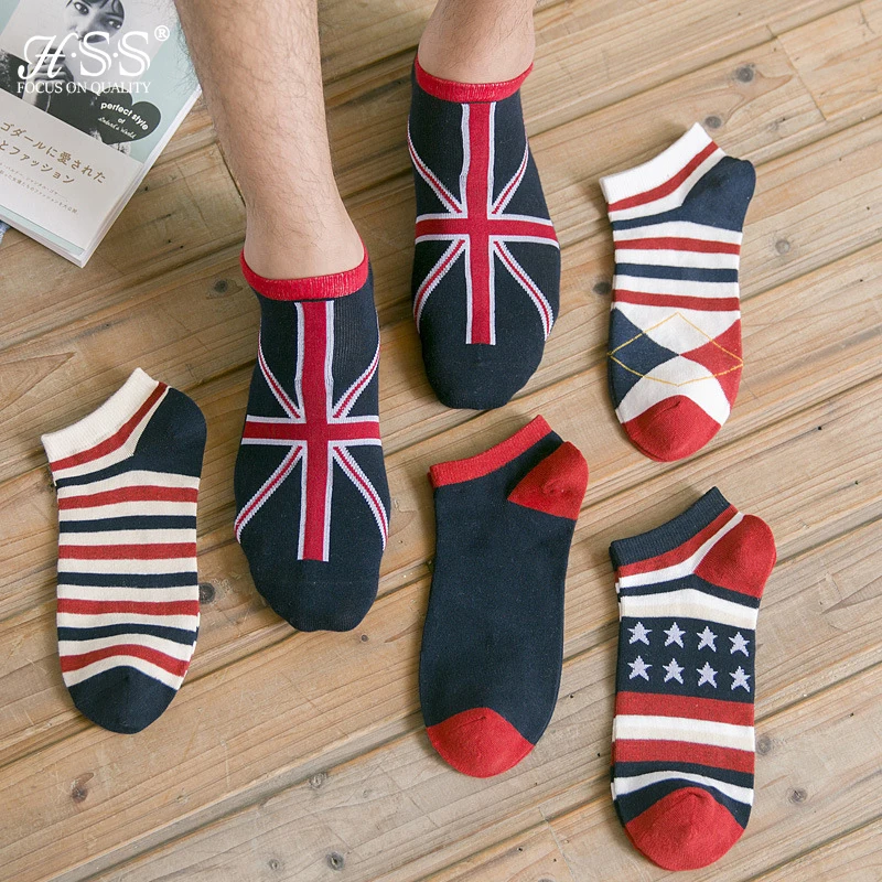 HSS-Hot-Sale-Men-Ankle-Socks-Flag-pattern-for-men-s-socks-hosiery-comfortable-meias-Cotton