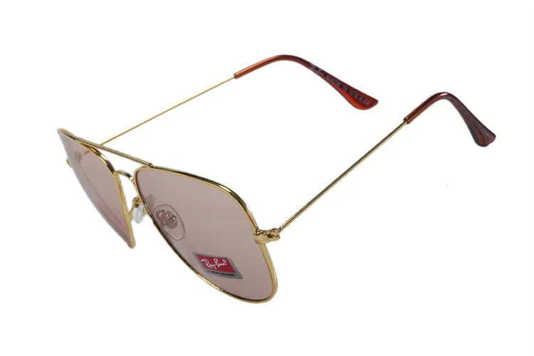 Авиатор RayBan RB3026 открытый glassate Мужчины Женщины Классический ретро заклепки поляризованные солнцезащитные очки RayBan - Цвет: RB3026-4