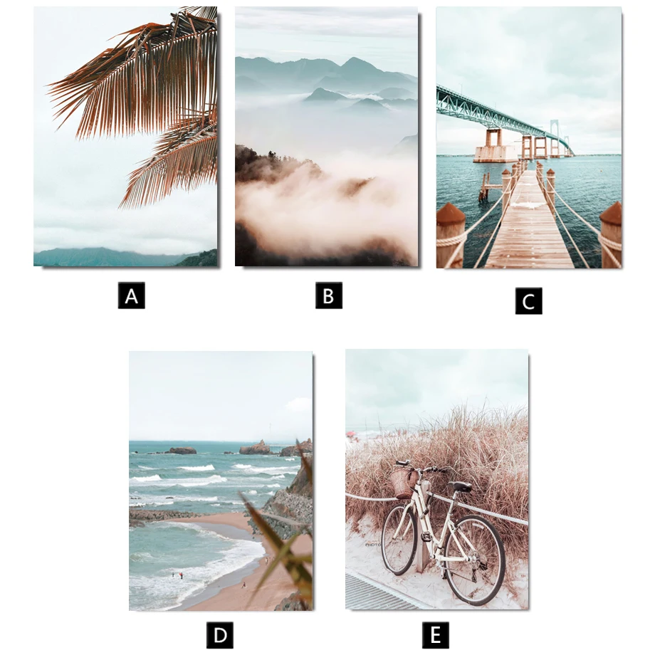 Hungary Budapest Bridge Reed Bike Sea Nordic Wall Art Canvas Painting Posters And Prints Pictures For Living Room Interior Decor