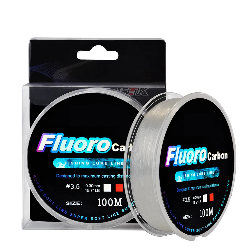 100M Fluorocarbon Coating Fishing Line Carbon Fiber Monofilament Leader