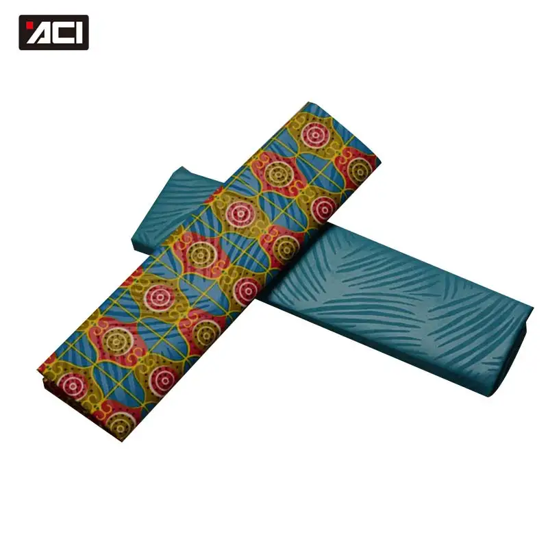 ACI 2+ 2 ярдов Анкара ткань Африканский настоящий воск принты Гана Kente Ткань Tissu Африканский батик воск Нигерия африканская Анкара ткань - Цвет: 19070009