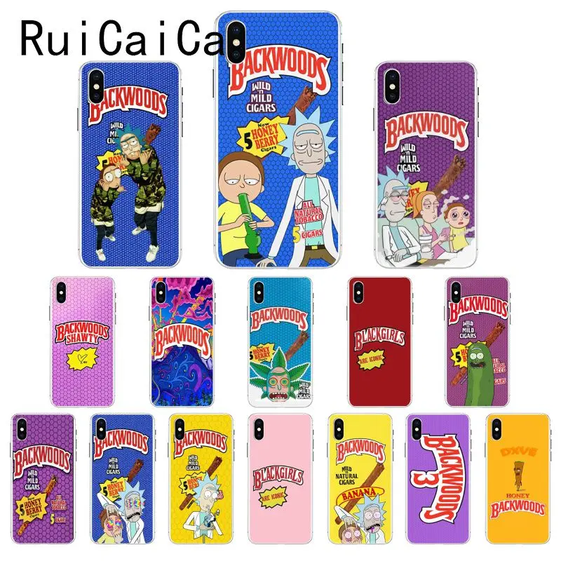 Ruicaica rick and morty backwoods сигары силиконовый чехол для телефона iPhone X XS MAX 6 6s 7 7plus 8 8Plus 5 5S SE XR 10