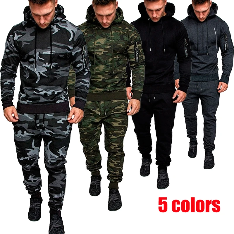 Men's Fashion Hoodies Suits Camouflage Clothing Popular Style Jacket Outdoor Tracksuit