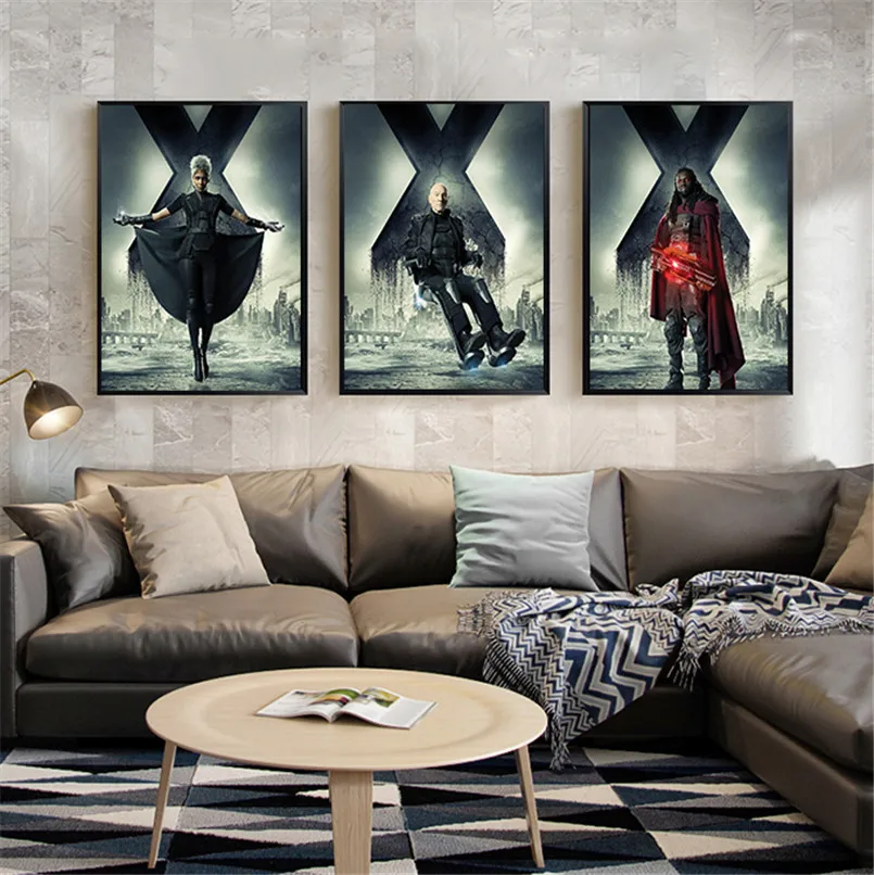 Cartoon X-MAN movie poster canvas Painting Decor Wall Pictures Art Posters and Prints Canvas for pub bar cafe | Дом и сад