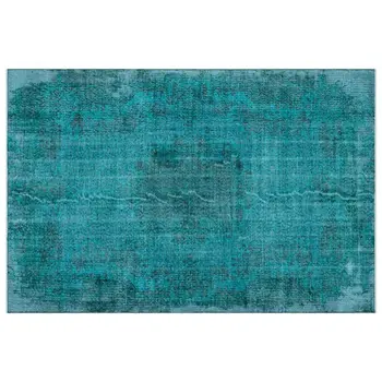 

Handmade Turquoise Vintage Overdyed Turkish Area Rug 169x261 Cm-5'7''X8'7''