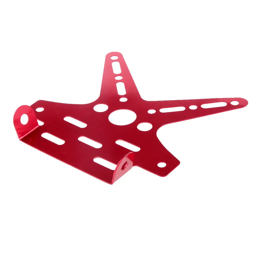 Red Adjustable Number License Plate Bracket Frame Holder For Motorcycle
