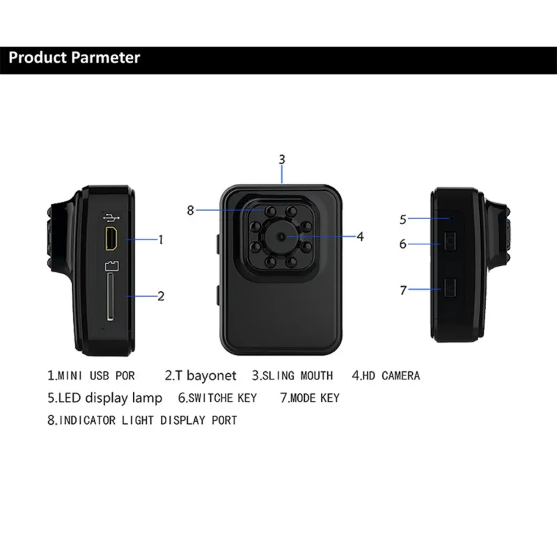 R3 Wifi камера HD 1080P Мини камера инфракрасного ночного видения Спортивная DV Cam циклическая запись водонепроницаемый корпус для пеших прогулок