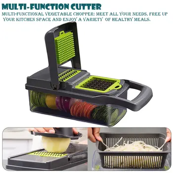 

7 in 1 Vegetable Fruit Slicer Grater Cutter Peeler Multifunctional Potato Peeler Carrot Grater Salad Maker Drain Basket New