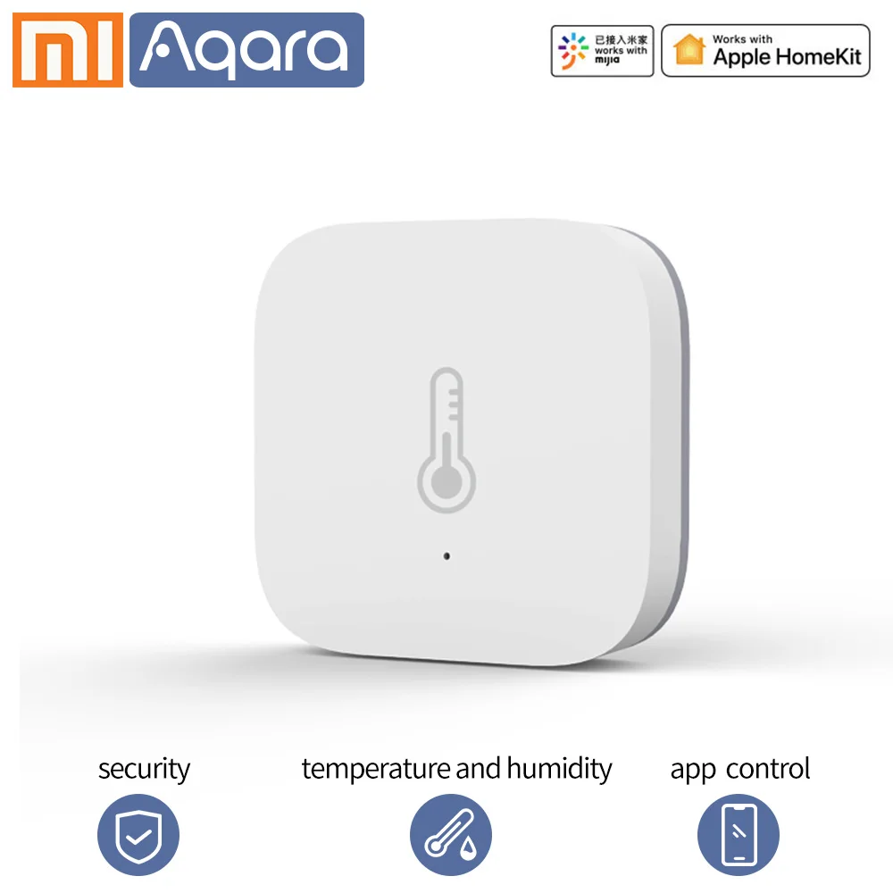 Aqara Смарт Температура Сенсор Wi-Fi терморегулятор для спортивной камеры Xiao mi умный дом воздуха Давление Температура синтетический каннабиноид класса дибензопиранов Hu mi влажности Датчик ZigBee mi home приложение - Цвет: 1PCS