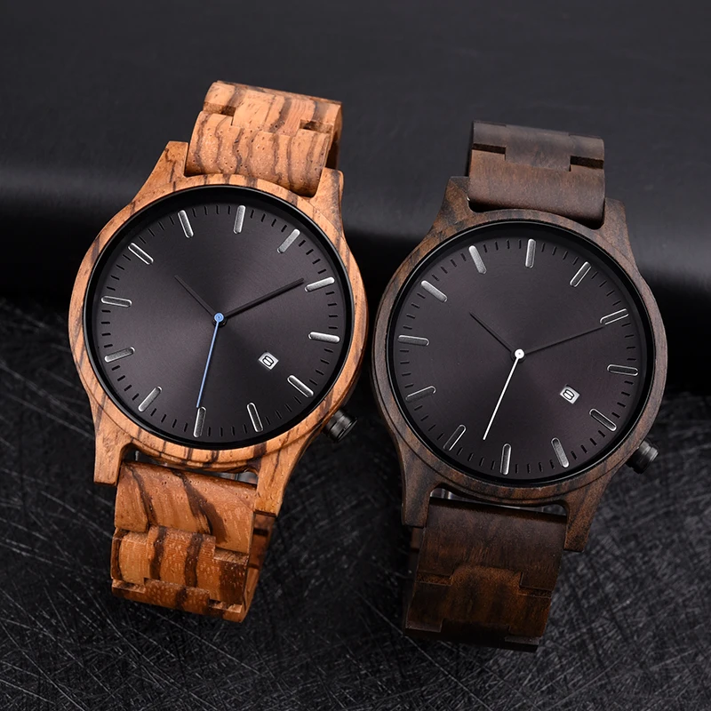  DODO DEER Wood Watch Men Fashion Date Display Wooden Timepieces Chronograph Military Quartz Watches