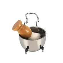 Нейлоновая бритвенная щетка для удаления волос, набор для домашнего использования, подставка, держатель для ухода за бородой, консервант, подарок, нержавеющая сталь, пружинящая мыльница