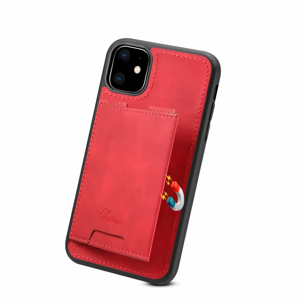 Чехол для iphone 11 Pro, магнитный адсорбционный держатель для карт, чехол для iphone X, кожаный бумажник, жесткая задняя крышка для iphone XR 8 7 Plus, чехол