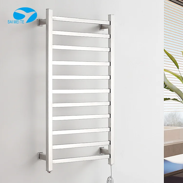 

Electric Heated Towel Rail Sanitary Ware Drying Rack Stainless Steel Bathroom Towel Rack Storage Shelf 304 Pendant