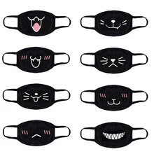 Мульти-стиль аниме мультфильм зима Kpop Счастливый медведь Женщины Мужчины муфельные маски со ртом для лица хлопок Пылезащитная маска для рта и лица