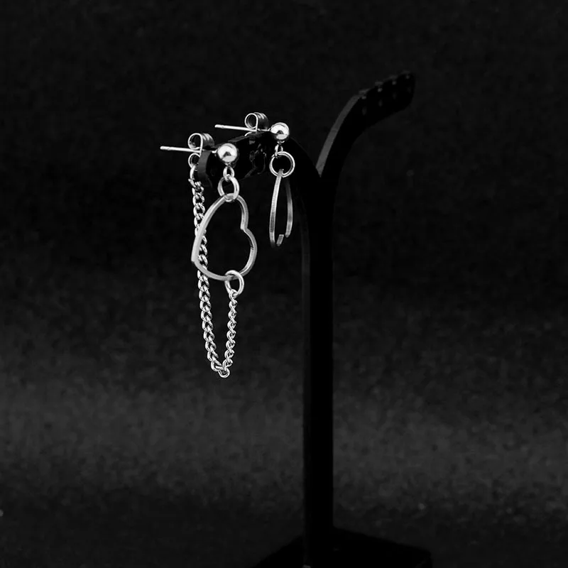 New KPOP DNA Korean stainless steel Star Bangtan Boys Album heart-shaped love Stud Earrings Jewelry Accessories Mens And Women | Украшения