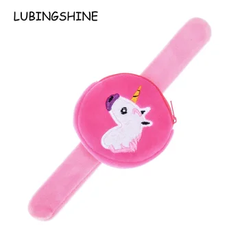 

Girl Kids Pink Red Velvet Fluffy Unicorn Animal Coin Purse Charms Bracelet&Bangles Christmas Birthday Best Friend Jewelry Gift