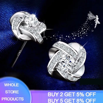

Fashion Statement Earrings 10mm Geometric Round CZ Earrings For Women Stud Earrings Silver 925 Earing Female Silver 925 Jewelry