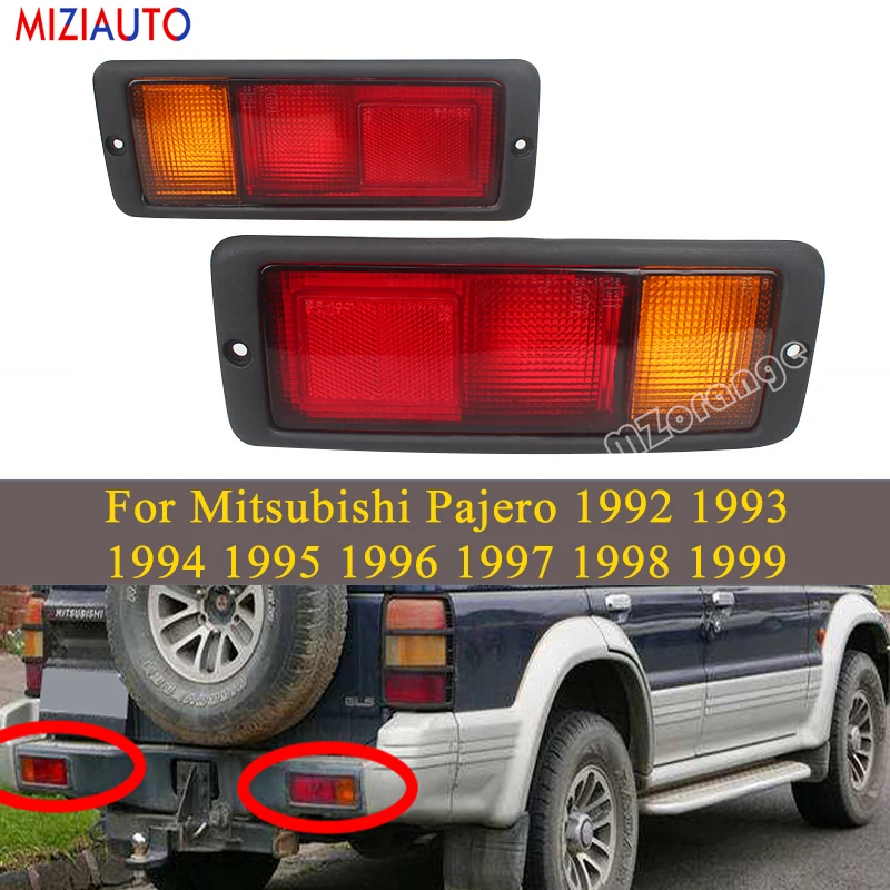 Rear Tail Bumper Reflector Lights For Mitsubishi Pajero1992-1999 MB124963 MB124964 Stop Brake Warning Light Car Accessories | Автомобили и