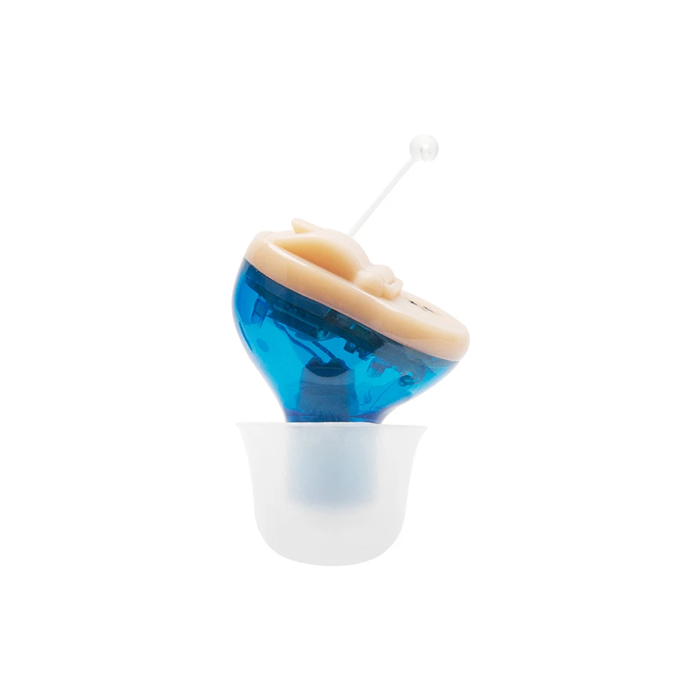 Blue for Left Ear CIC слуховые аппараты Невидимый усилитель для уха внутренний слуховой аппарат низкий уровень шума Регулируемый уход за ушами - Цвет: Blue for Left Ear